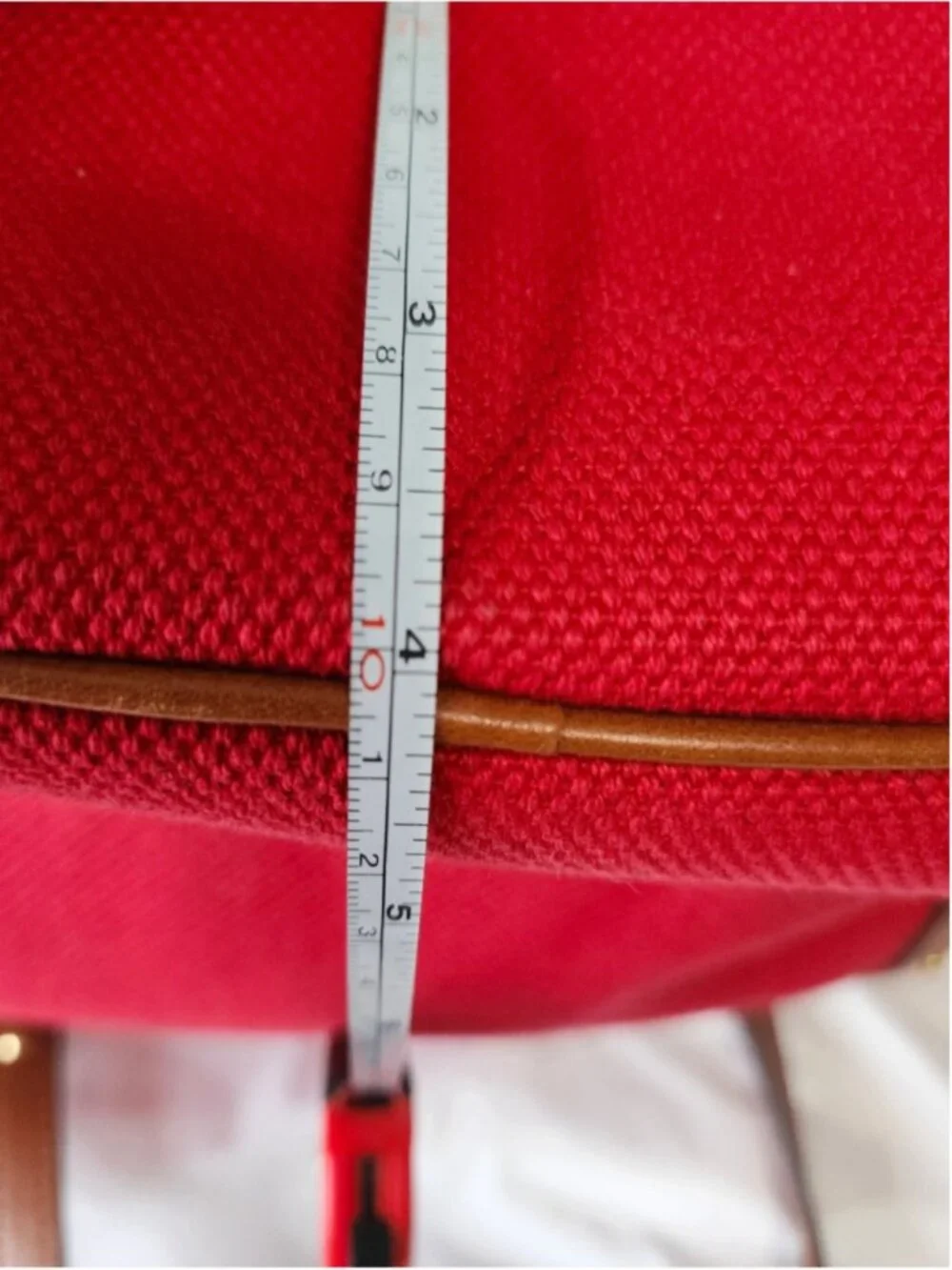 Michael Kors Red Canvas and Leather Tote Bag